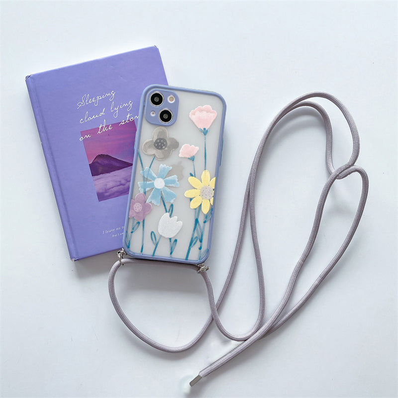 Premium Crossbody Detachable Straps Lanyard Girlish Case for Apple iPhone 13