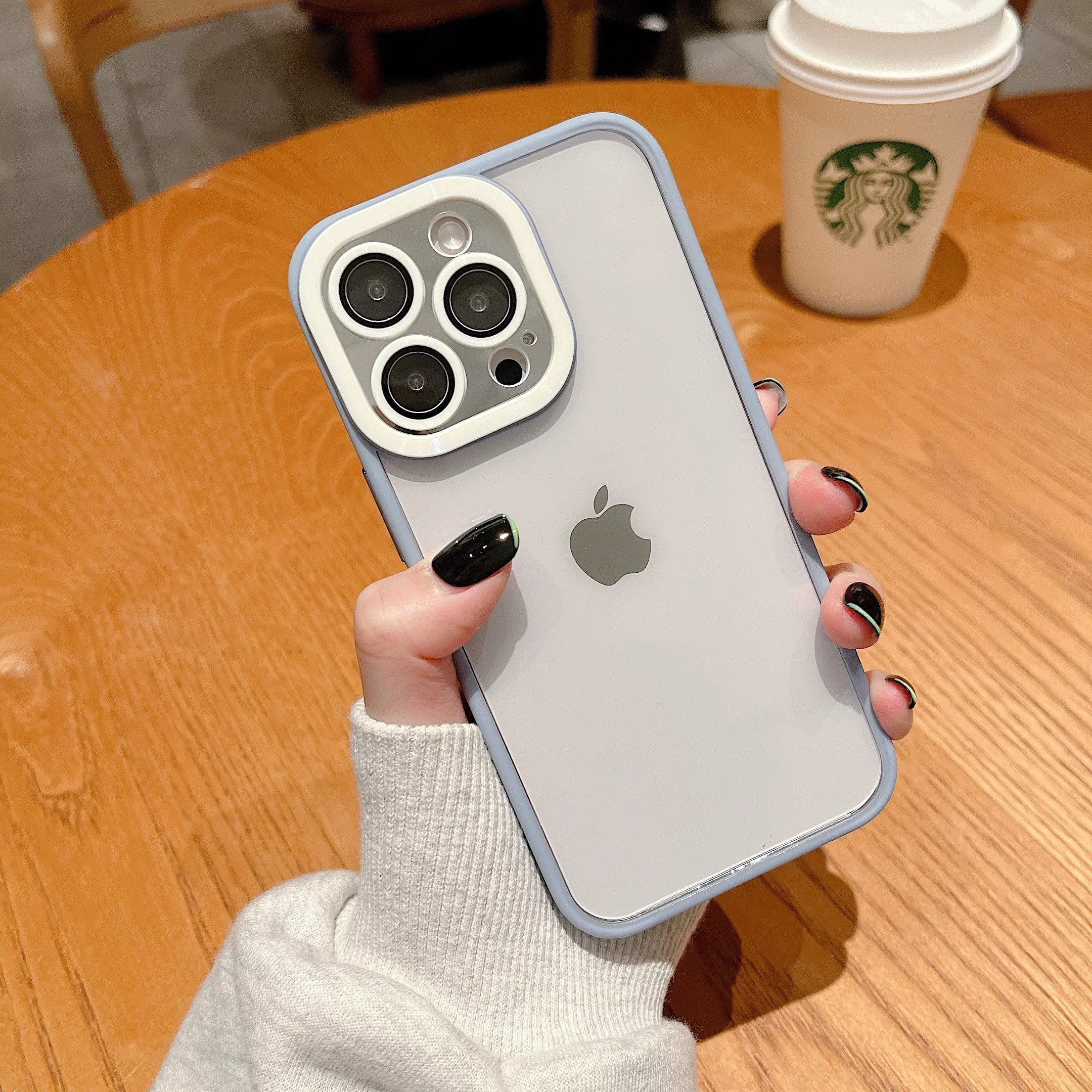 Premium Transparent Silicone Shockproof Camera Lens Protection Armor Bumper Back Case for iPhone