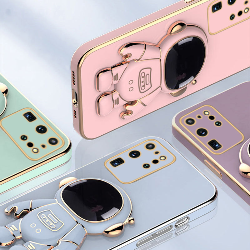 Astronaut Luxurious Gold Edge Back Case For Samsung Galaxy S20 Ultra