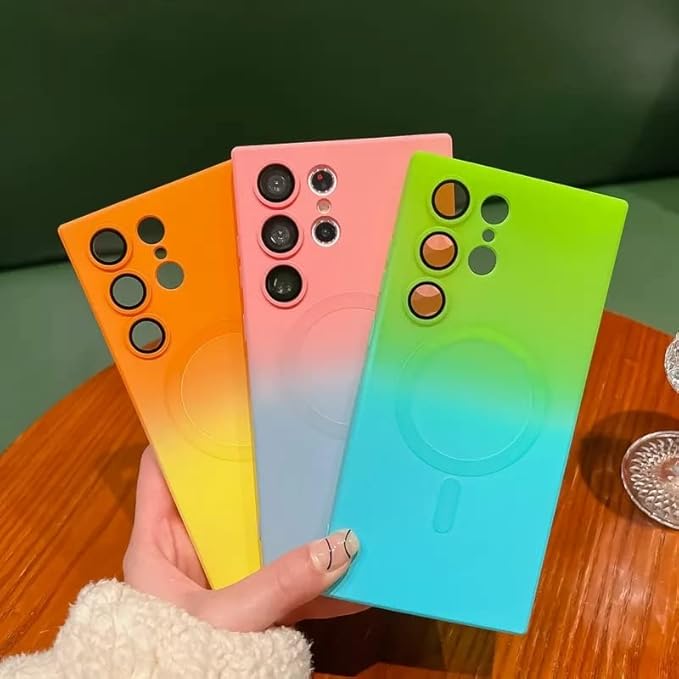 Multicolour MagSafe Soft Silicone Shockproof Case Samsung Galaxy S21 Ultra