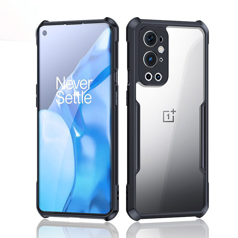 Anti-knock Heavy Duty Transparent Shockproof Bumper TPU + PC Back Case Cover for For OnePlus 9 Pro - Premium Cases