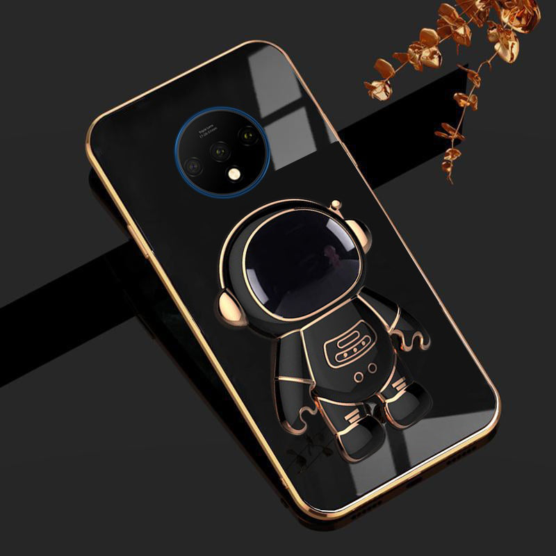 Astronaut Luxurious Gold Edge Back Case For Oneplus 7T