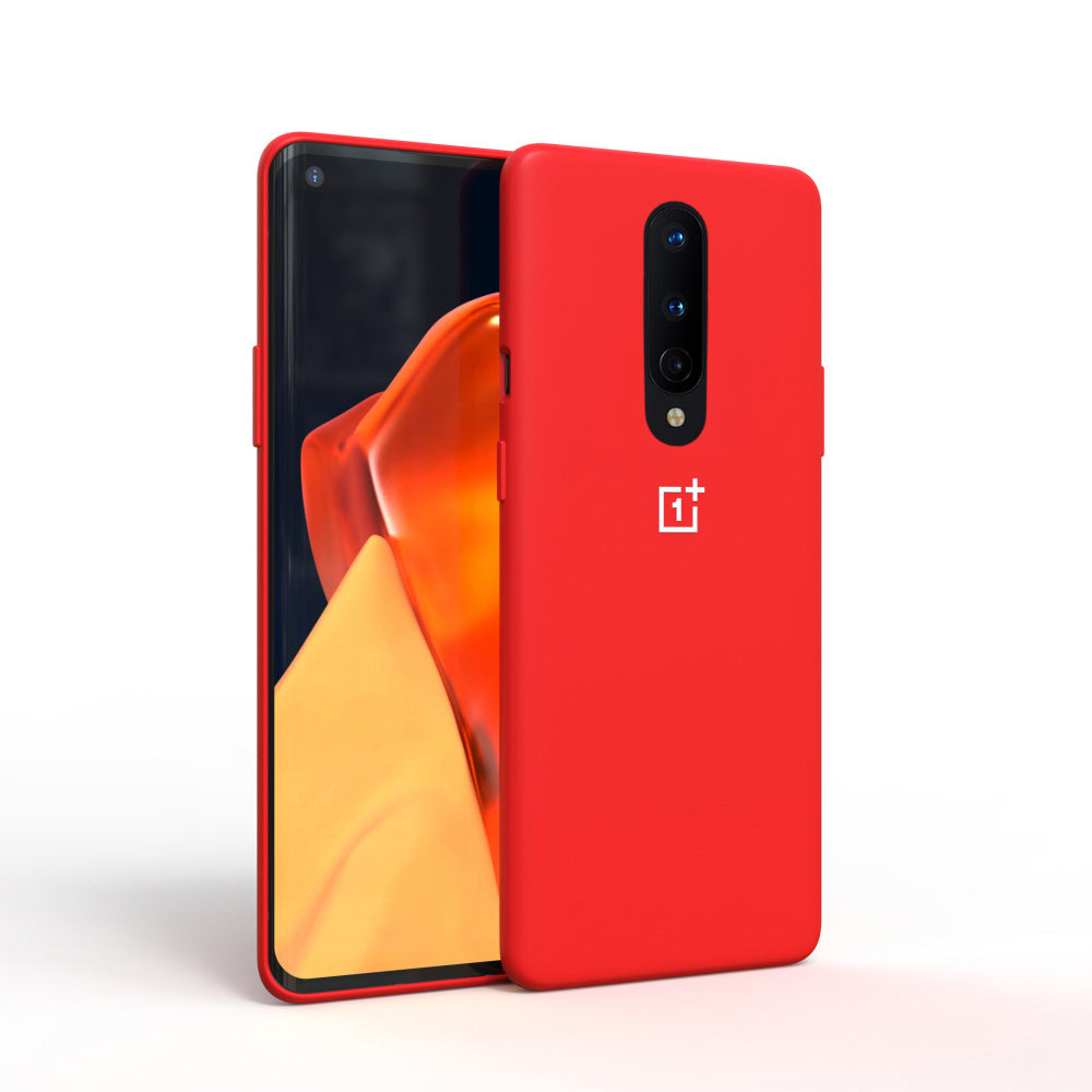 Premium Liquid Silicone Back Case Cover For OnePlus 8