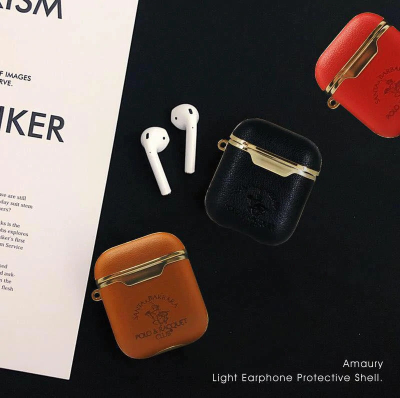 Santa Barbara Amaury Series Genuine Leather Case for Airpods - Premium Cases