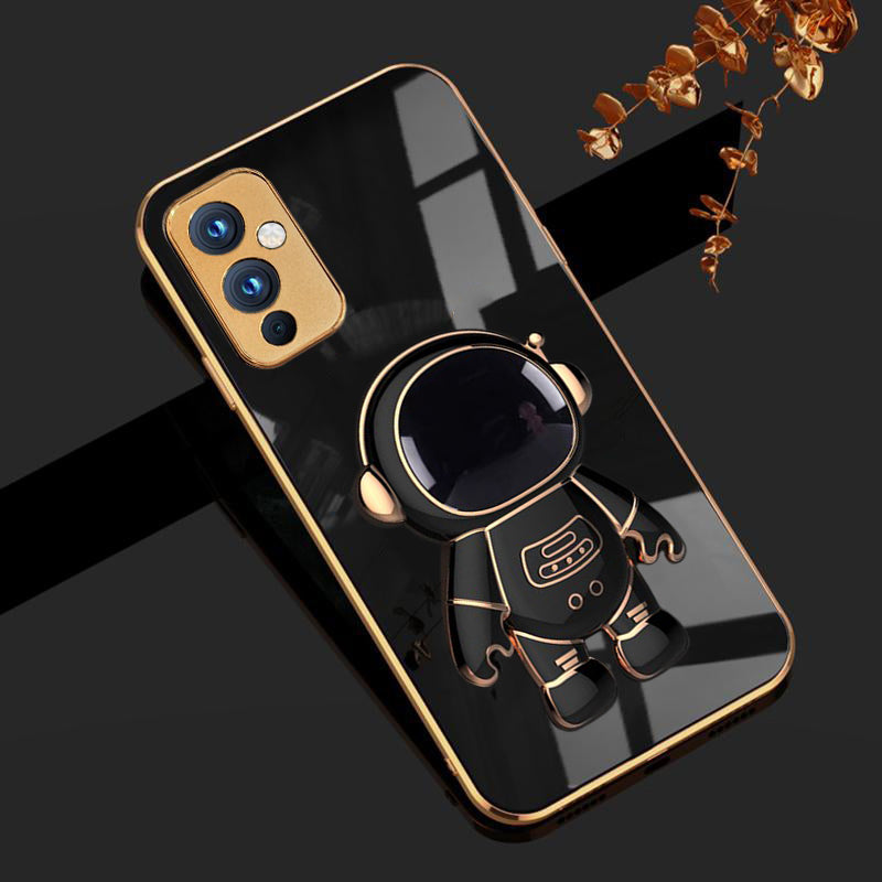 Astronaut Luxurious Gold Edge Back Case For Oneplus 9