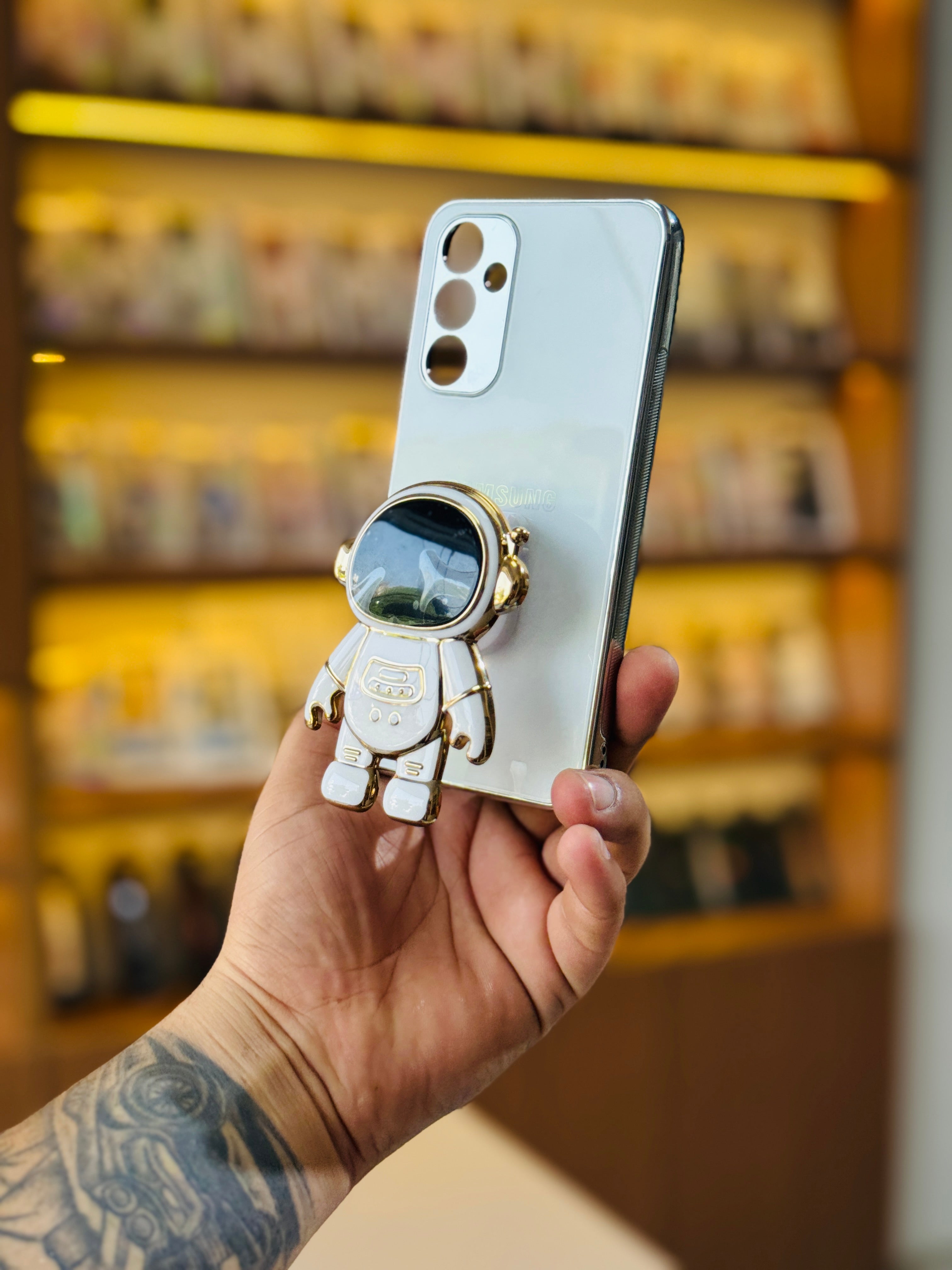 Astronaut Glass Case For Samsung A54