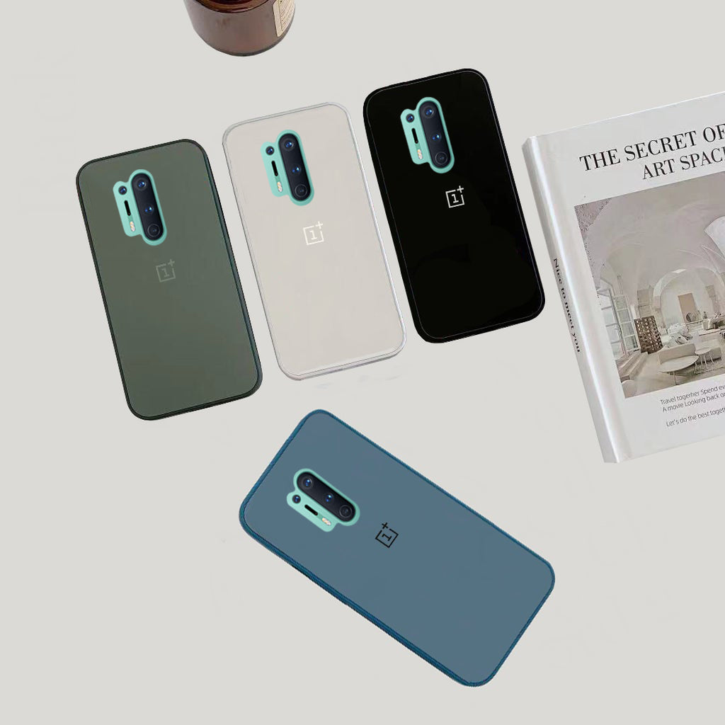 Special Edition Matte Finish Silicone Glass Back Case For Oneplus 8 Pro - Premium Cases