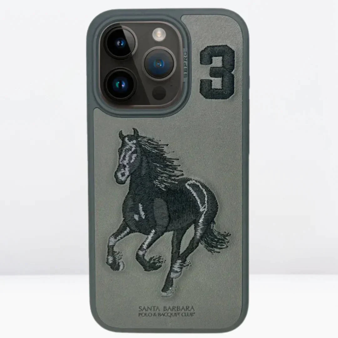 Santa Barbara Classic Boris Series Genuine Leather Case For iPhone 15 Pro Max