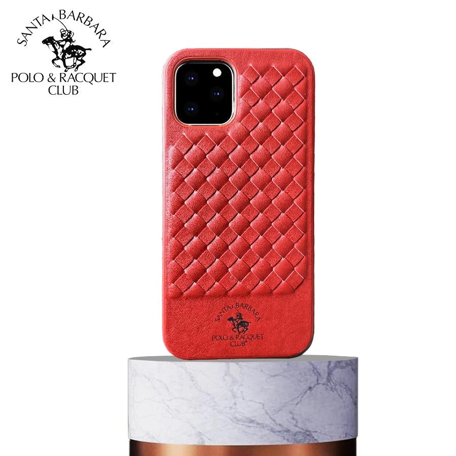 Santa Barbara Ravel Series Red Genuine Leather Case For iPhone 13 Pro Max - planetcartonline