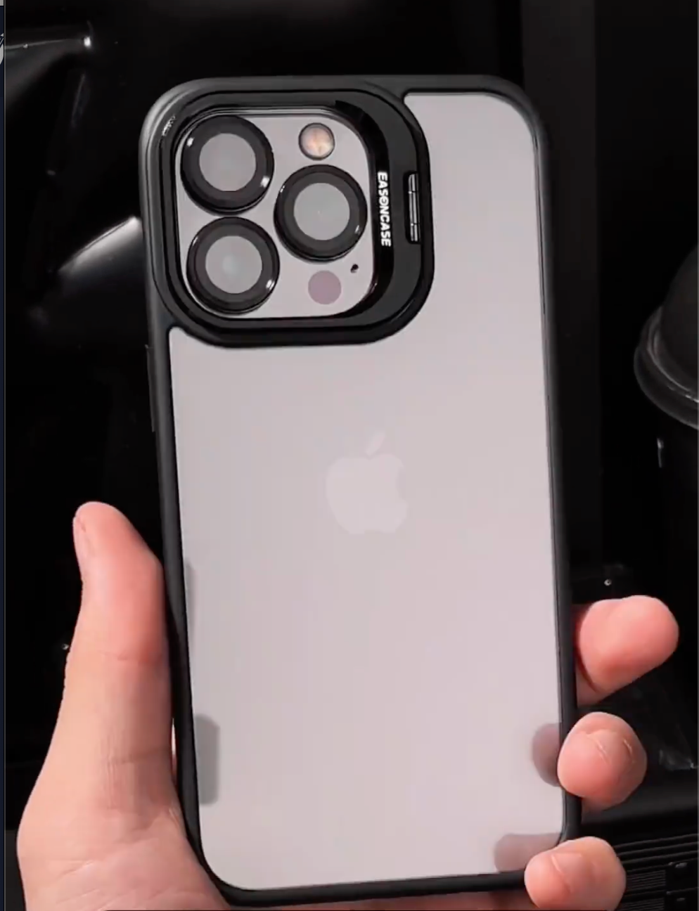 Camera Stand Case With Metal Rings For iPhone 15 Pro