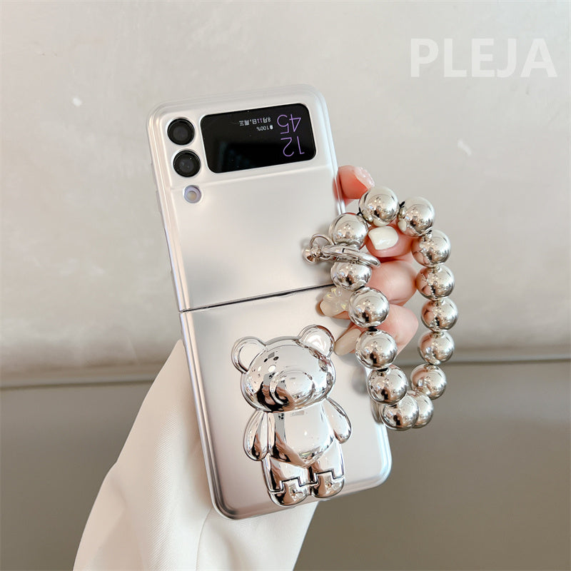 Luxury Silver Phone Case for Samsung Galaxy Z Flip 4