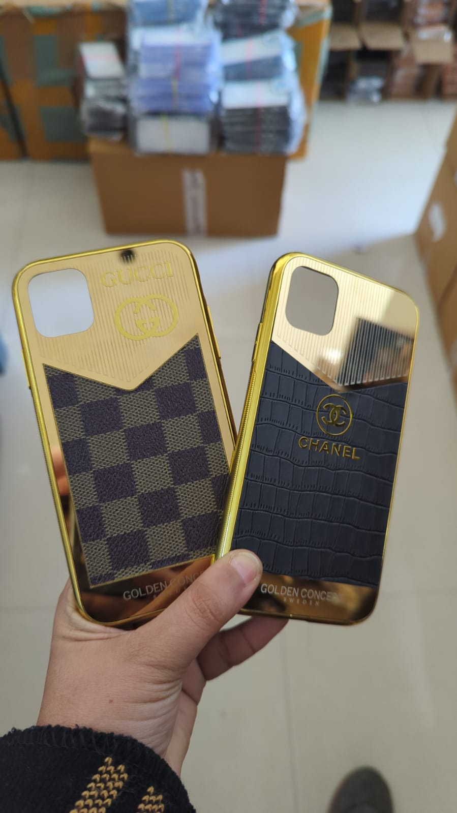 Premium Golden Luxury Back Case For iPhone 12 Pro