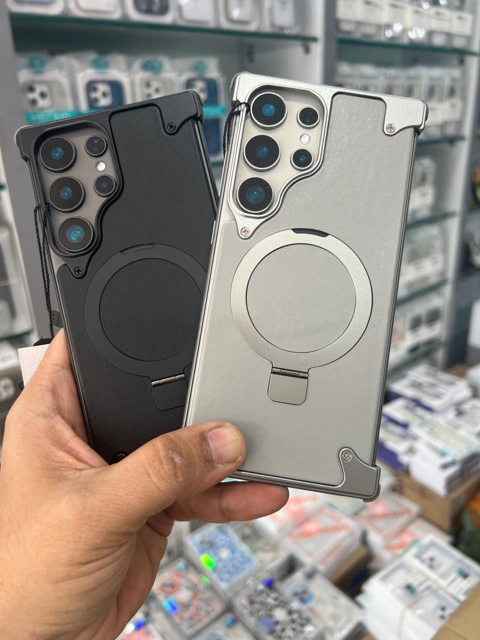 Metal Armor Kickstand Case For Samsung S24 Ultra