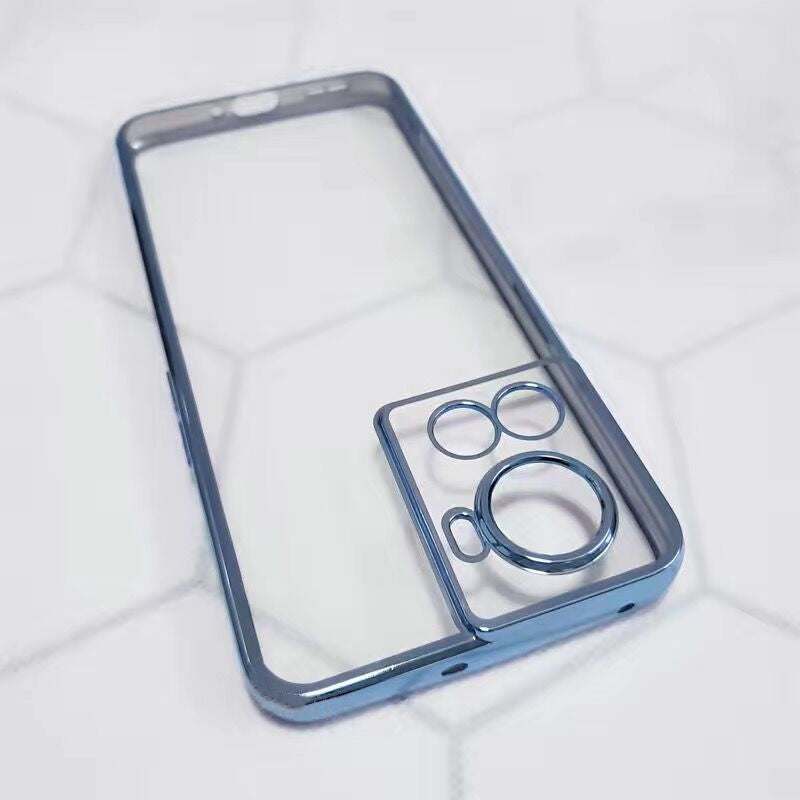 Premium Electroplated Square Silicon Clear Back Case For Oneplus 10R