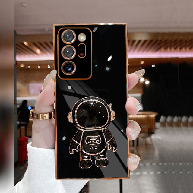 Astronaut Luxurious Gold Edge Back Case For Samsung Galaxy Note 20 Ultra