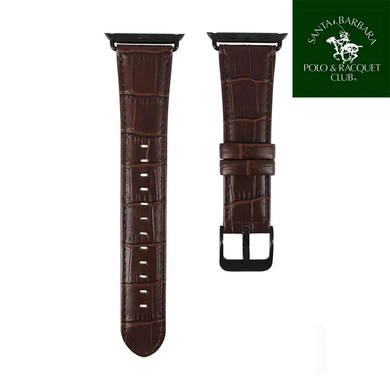 iWatch Carl Series Genuine Santa Barbara Leather Strap - Brown