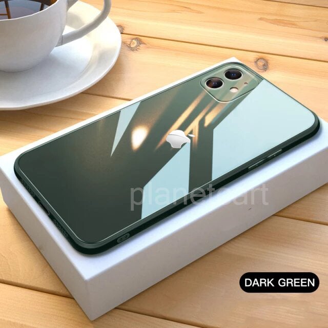 Special Edition Glossy Silicone Soft Edge Back Case with Camera Protection For iPhone 12