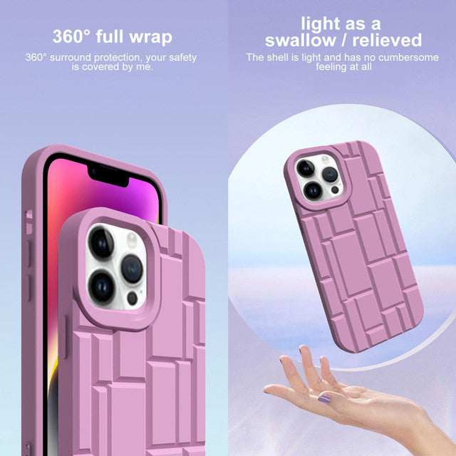 3D Silicone High Elastic line stripe design Case For iPhone 13 Pro