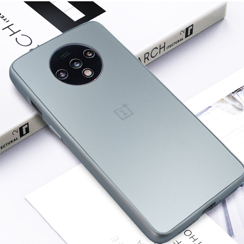 Premium Glossy Gold Edge Glass Back Case For Oneplus 7T - Premium Cases