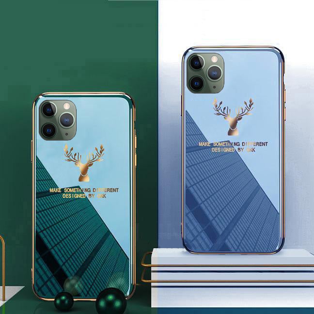 Gradient Deer Glass Back Case For iPhone 11 Pro Max - planetcartonline