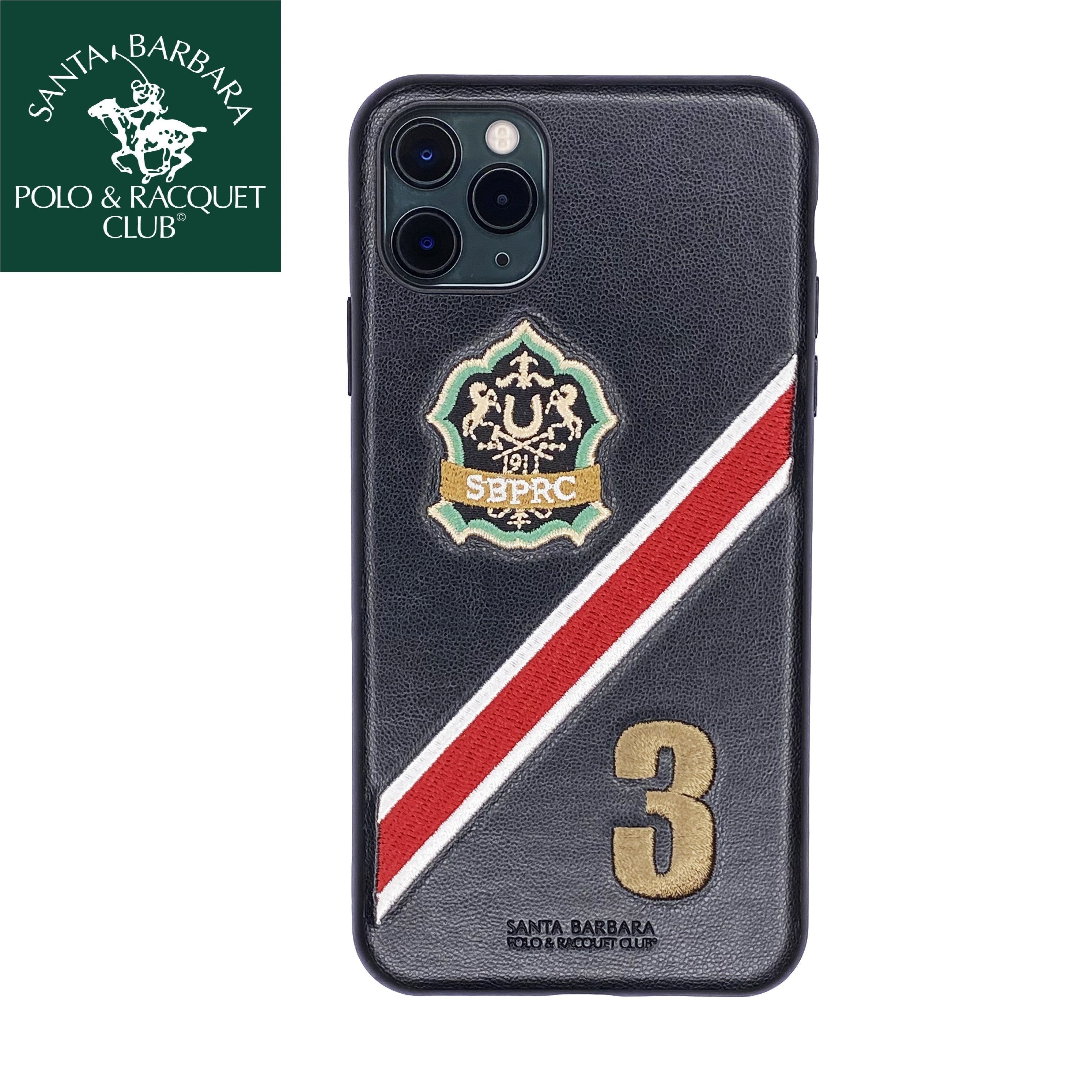 Santa Barbara Third Genuine Leather Case for iPhone 11 Pro Max Black - Planetcart