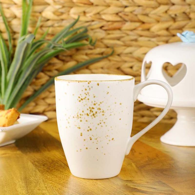 White Vellum Ceramic 300 ML Coffee Mugs