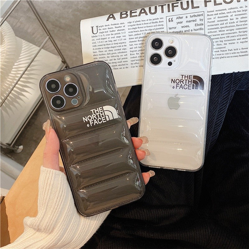 Premium Trendy Shockproof Puffer Back Case Cover for iPhone