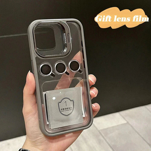 Camera Stand Case With Metal Rings For iPhone 14 Plus