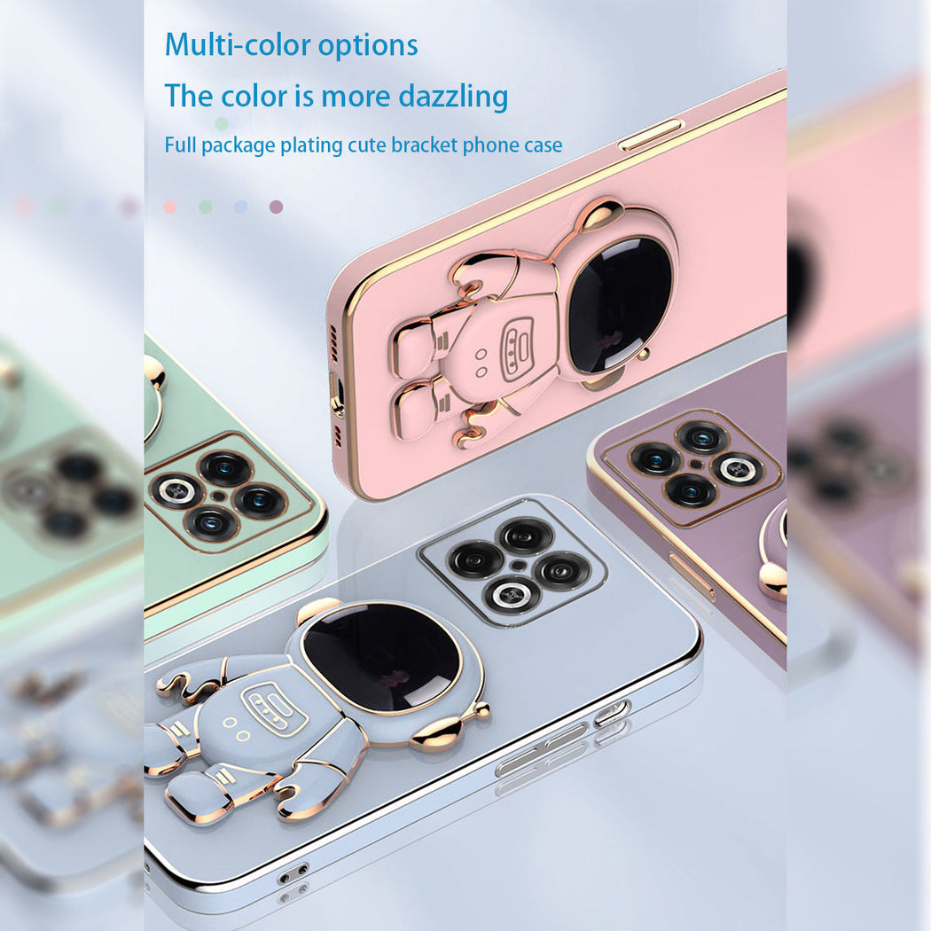 Astronaut Luxurious Gold Edge Back Case For OnePlus Series