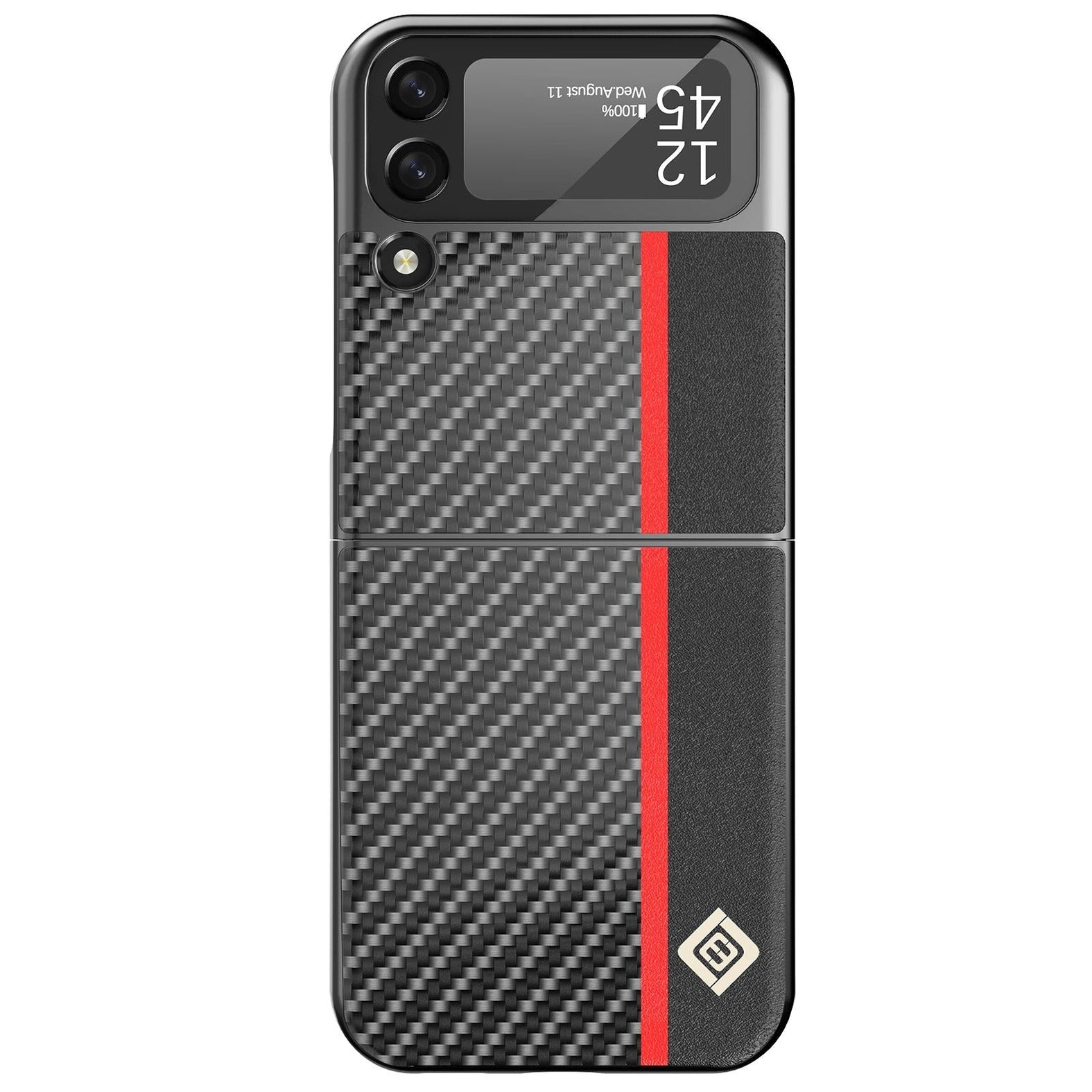 Premium Luxury Carbon Fiber Pattern Back Case for Samsung Galaxy Z Flip 3