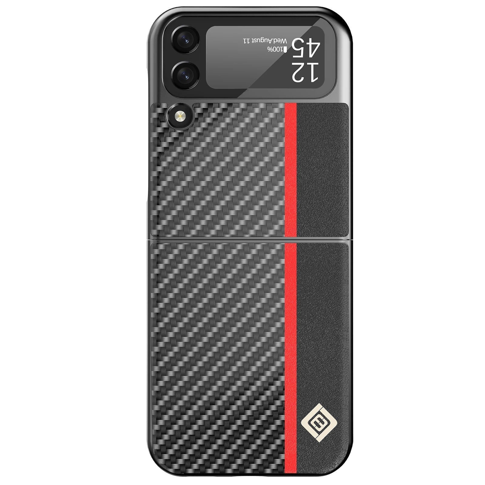 Premium Luxury Carbon Fiber Pattern Back Case for Samsung Galaxy Z Flip 3