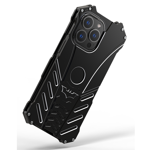 Batman Premium Luxury Metal Phone Case with Bat Stand for iPhone 12