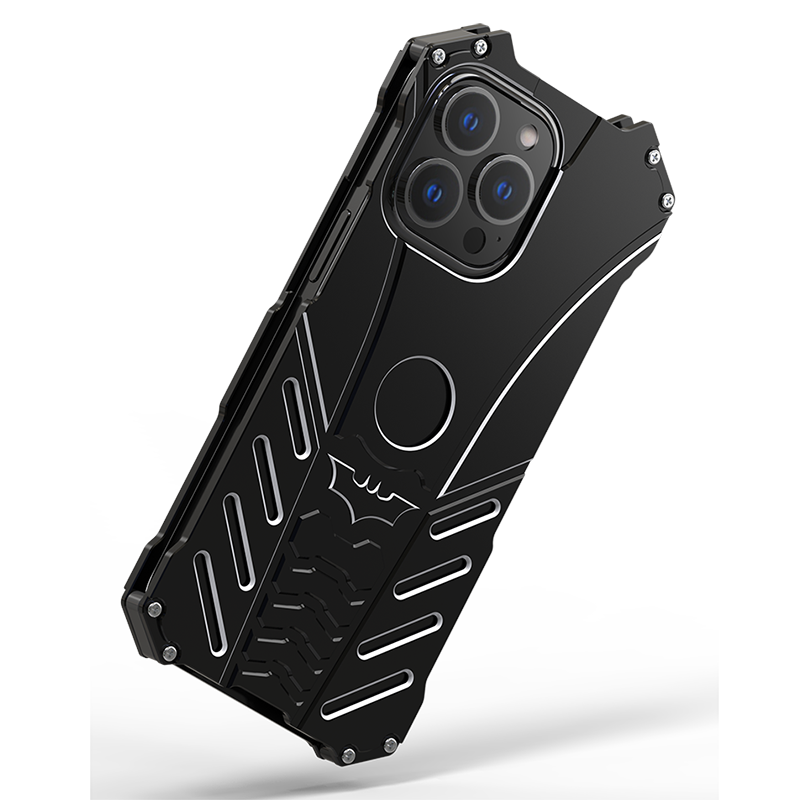 Batman Premium Luxury Metal Phone Case with Bat Stand for iPhone 13