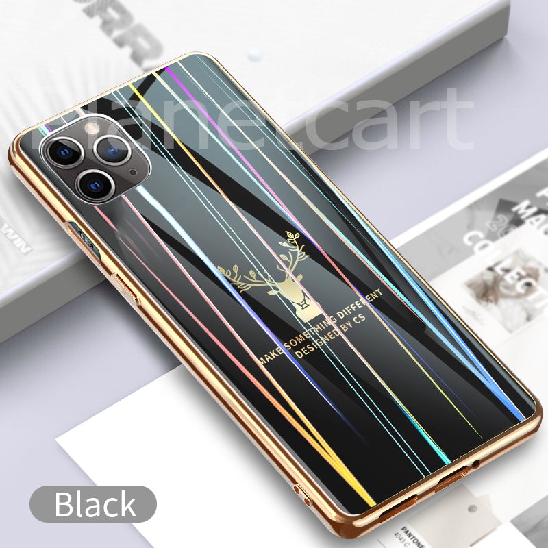 Gradient Deer Glass Back Case For iPhone 12 Pro - planetcartonline