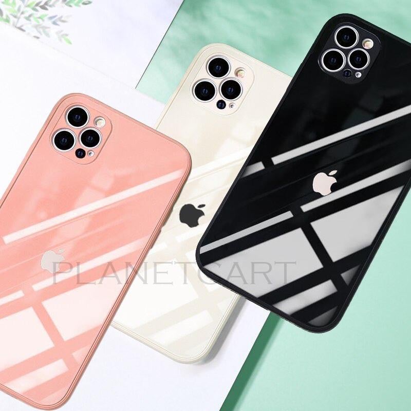 Special Edition Glossy Silicone Soft Edge Back Case with Camera Protection For iPhone 12 Pro Max