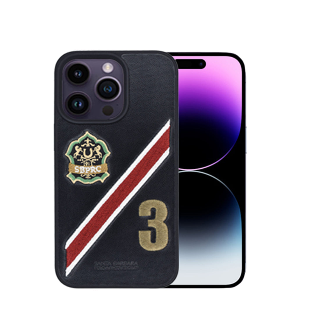 Santa Barbara Classic Third Series Genuine Leather Black Case For iPhone 14 Plus