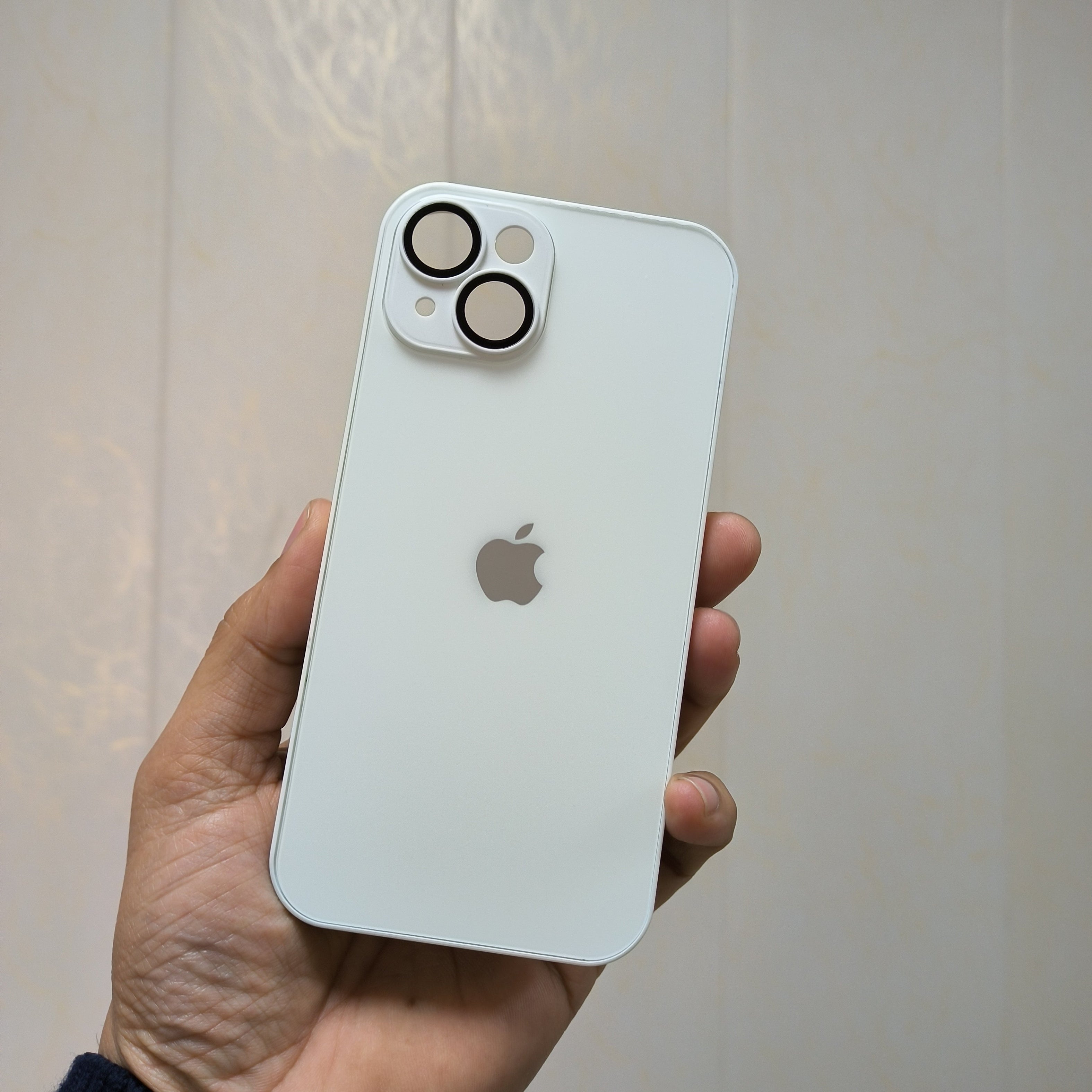 Premium Glass Back Case With Camera Lens Protector For iPhone 14 Series
