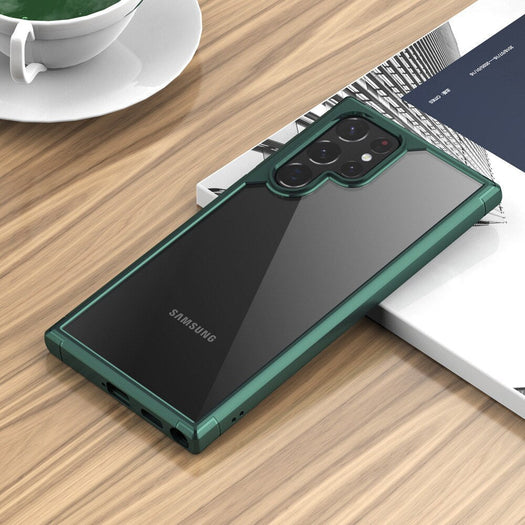 Shockproof Transparent Hard Back Soft Silicone Frame Case For Samsung Galaxy S22 - Premium Cases