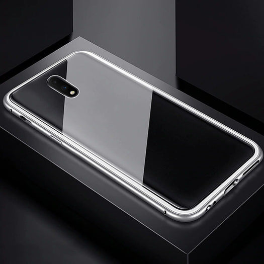 Electronic Auto Fit Double Glass Magnetic Case For One Plus 7