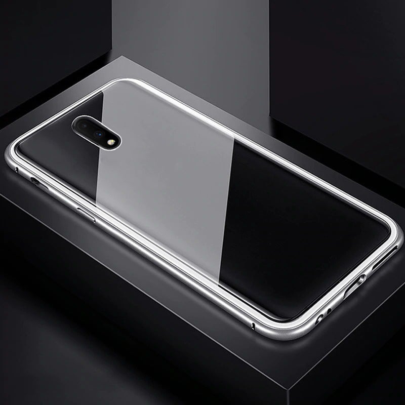 Electronic Auto Fit Double Glass Magnetic Case For One Plus 7