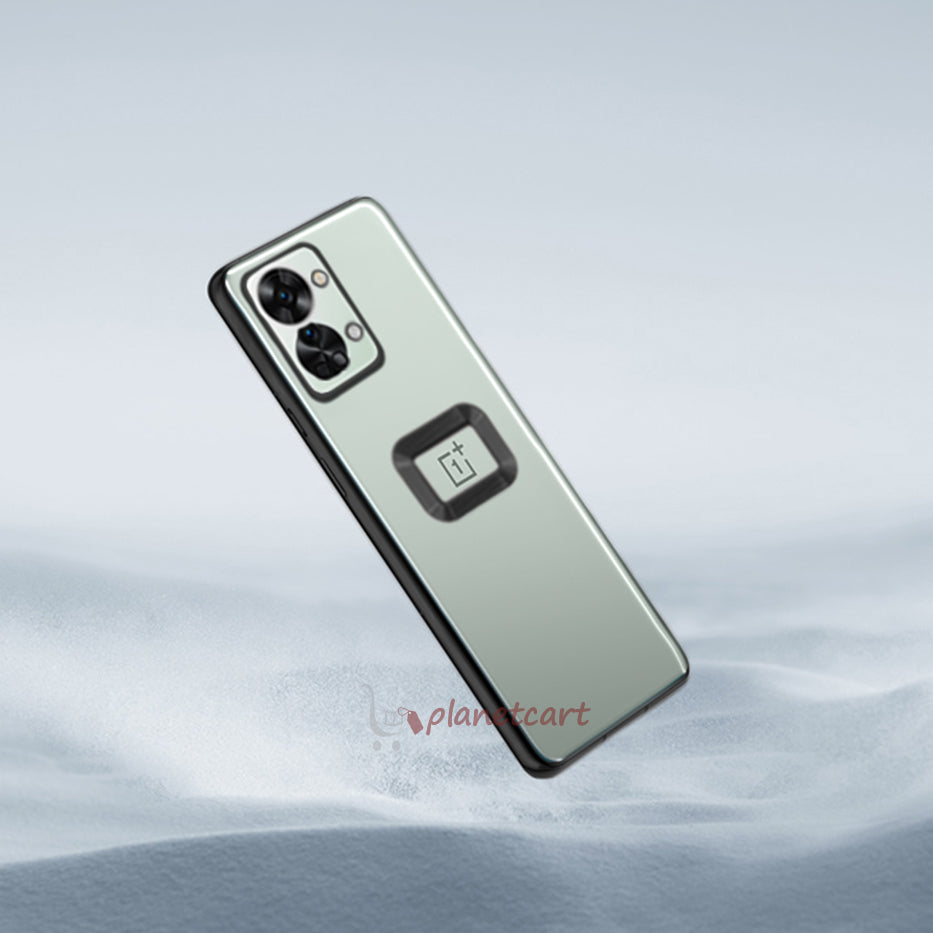 The Premium Electroplated Square Silicon Clear Camera Protection Back Case Cover For Oneplus