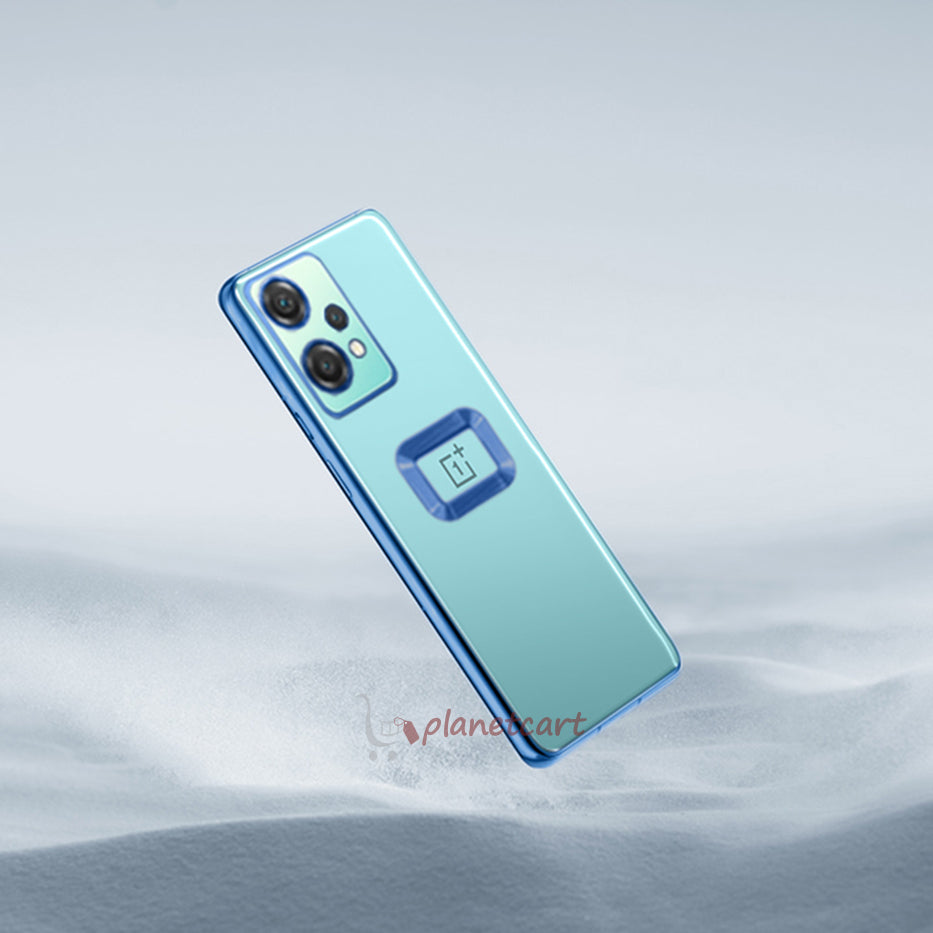 The Premium Electroplated Square Silicon Clear Camera Protection Back Case Cover For Oneplus