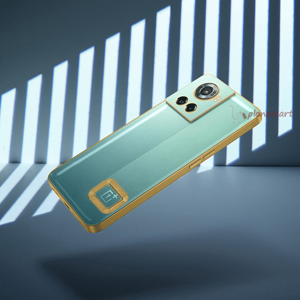 The Premium Electroplated Square Silicon Clear Camera Protection Back Case Cover For OnePlus 10R