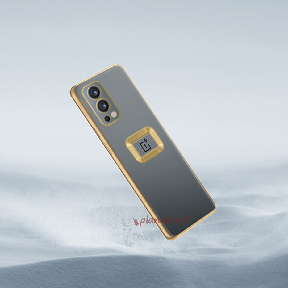 Premium Electroplated Luxury Square Silicon Clear Logo Cut Camera Protection Back Case Cover For Oneplus Nord 2