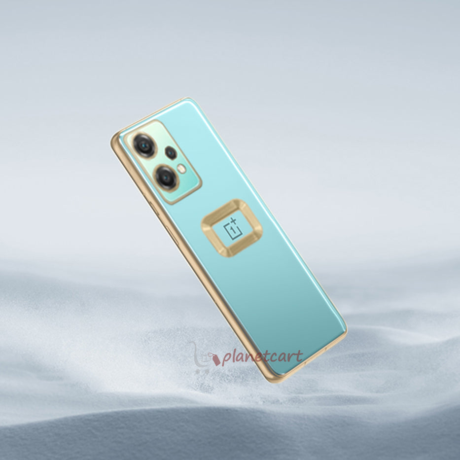 Premium Electroplated Luxury Square Silicon Clear Logo Cut Camera Protection Back Case Cover For Oneplus Nord CE2 Lite