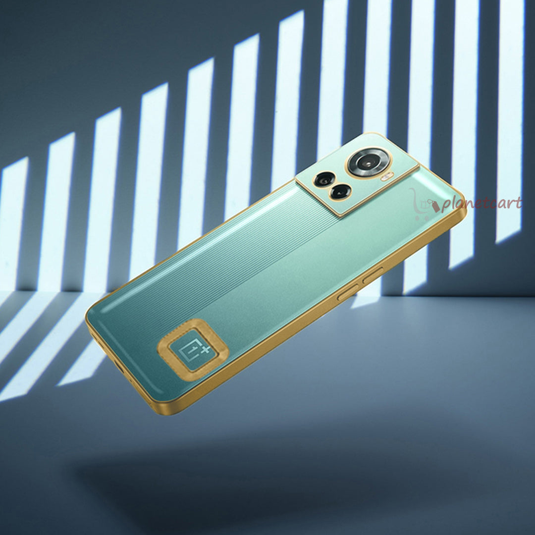 Premium Electroplated Luxury Square Silicon Clear Logo Cut Camera Protection Back Case Cover For Oneplus