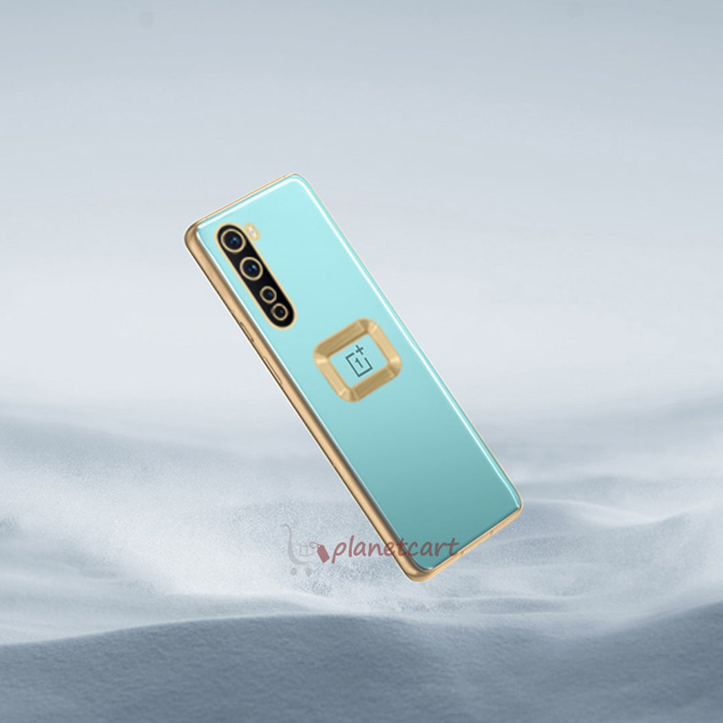 Premium Electroplated Square Silicon Clear Logo Cut  Back  Cover For Oneplus Nord