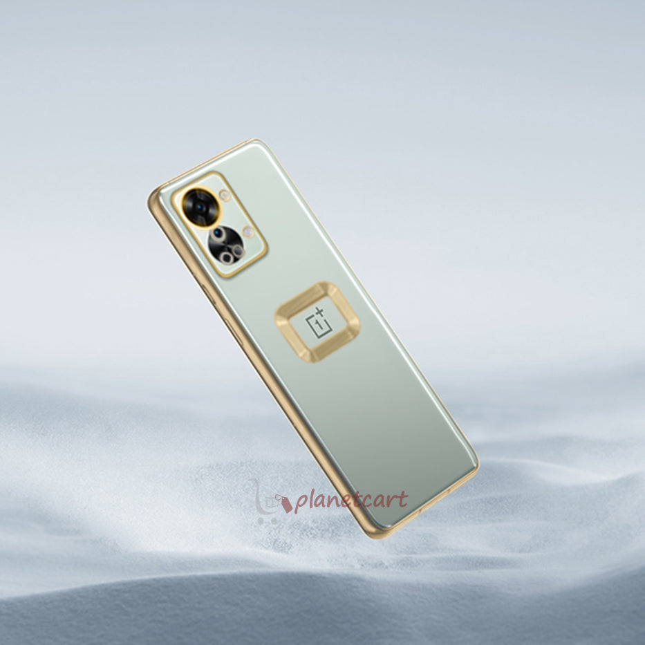 The Premium Electroplated Square Silicon Clear Camera Protection Back Case Cover For OnePlus Nord 2T