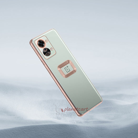 The Premium Electroplated Square Silicon Clear Camera Protection Back Case Cover For Oneplus