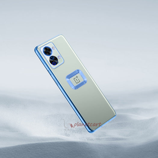 The Premium Electroplated Square Silicon Clear Camera Protection Back Case Cover For OnePlus Nord 2T